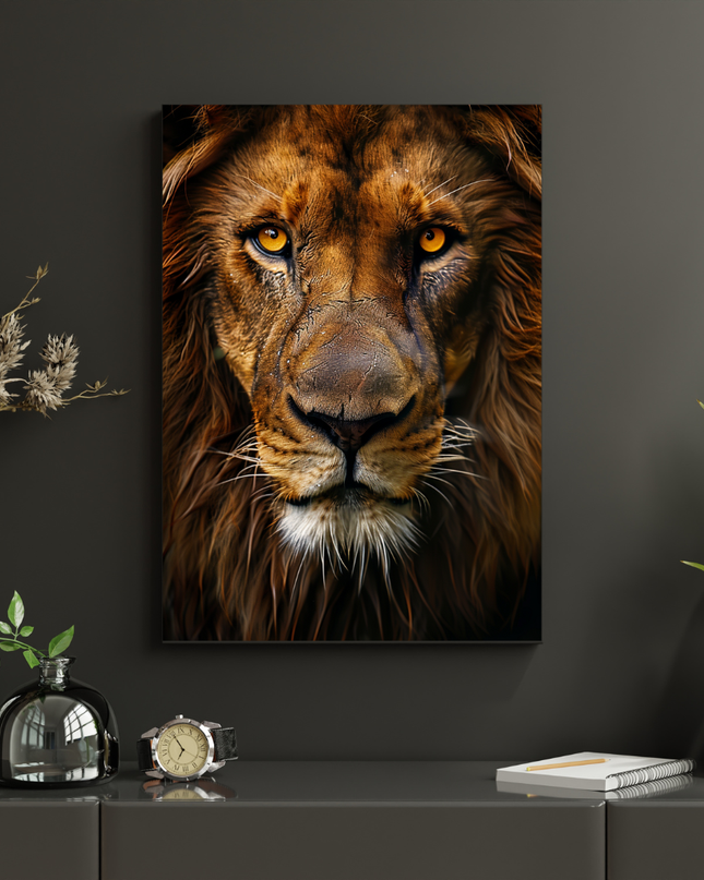 #158 Affiche Lion Majestueux – Poster Animal Sauvage & Force