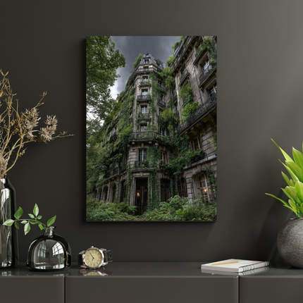 #17 Affiche immeuble ancien envahi par la nature