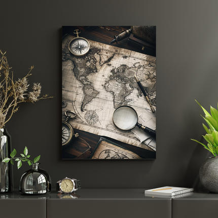 #151 Affiche Carte du Monde Vintage – Exploration & Voyage