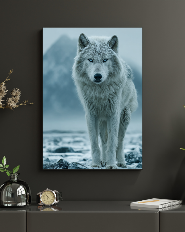 #18 Affiche loup blanc sauvage