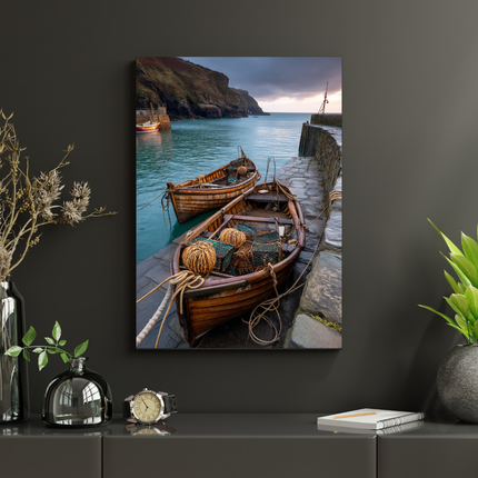 #48 Affiche port de pêche aux barques traditionnelles