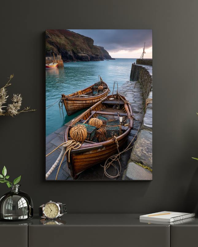 #48 Affiche port de pêche aux barques traditionnelles