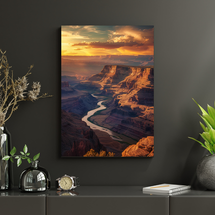 #89 Affiche murale Canyon doré – paysage naturel au coucher du soleil