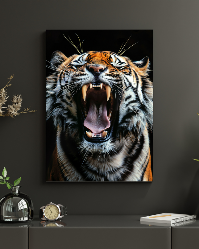#159 Affiche Tigre Rugissant – Poster Animal Sauvage & Puissance