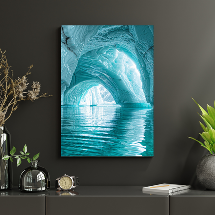 #60 Affiche grotte de glace turquoise