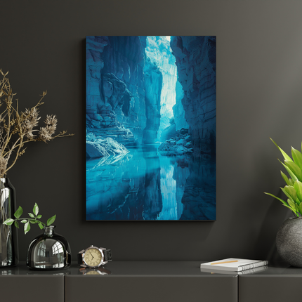 #70 Affiche murale Canyon bleu aux reflets cristallins