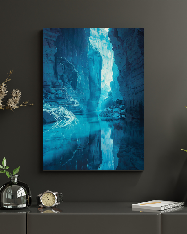 #70 Affiche murale Canyon bleu aux reflets cristallins