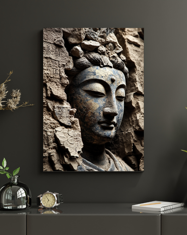 #10 Affiche Bouddha ancien en pierre