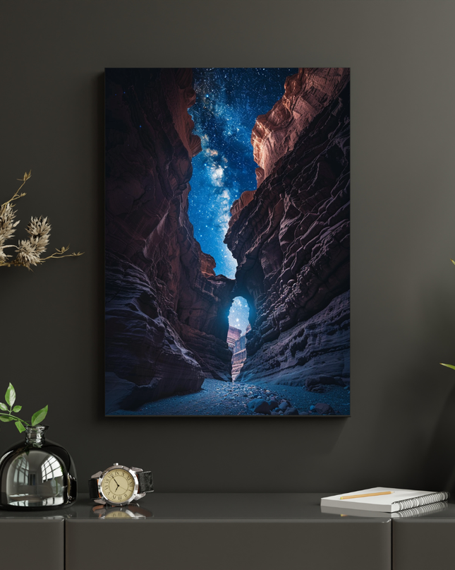 #39 Affiche canyon nocturne et ciel étoilé