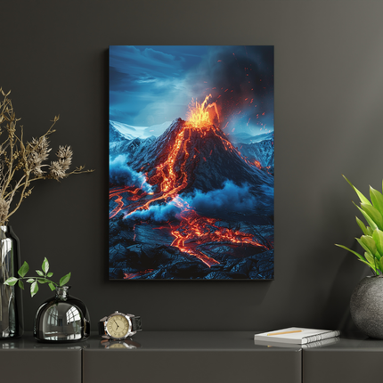 #171 Affiche Volcan en Éruption – Poster Paysage Nature & Puissance