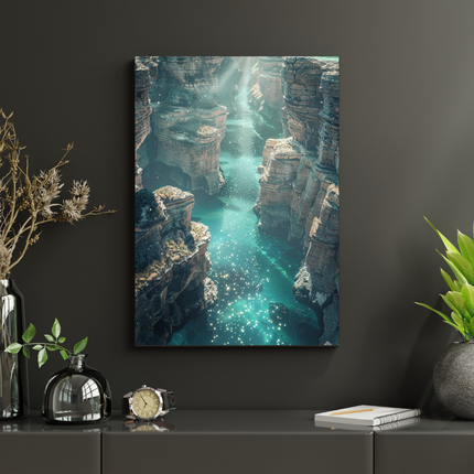 #41 Affiche canyon et rivière turquoise