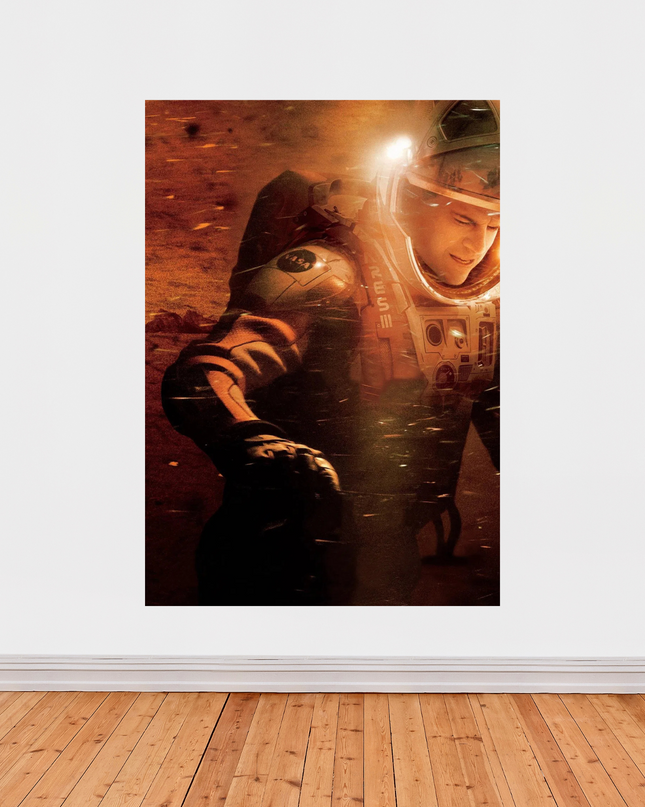 « Seul sur Mars » – Affiche spatiale intense et survivaliste