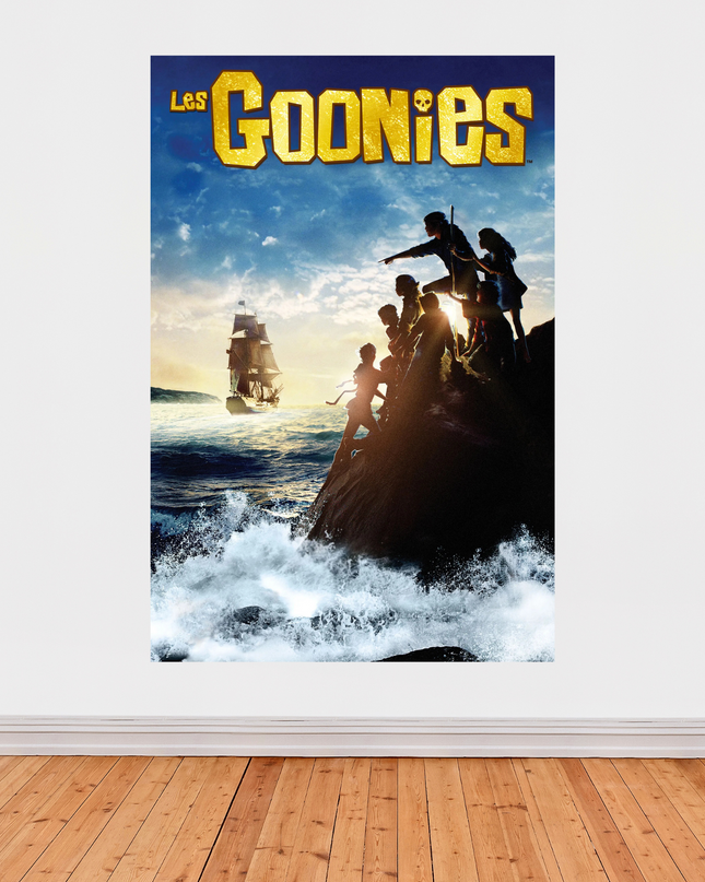 « Les Goonies » – Affiche aventure épique face à l’océan