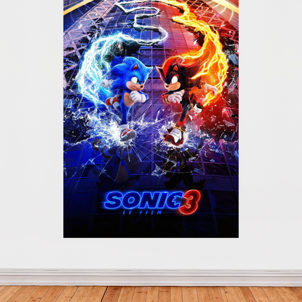 « Sonic vs Shadow » – Affiche duel électrique des hérissons légendaires