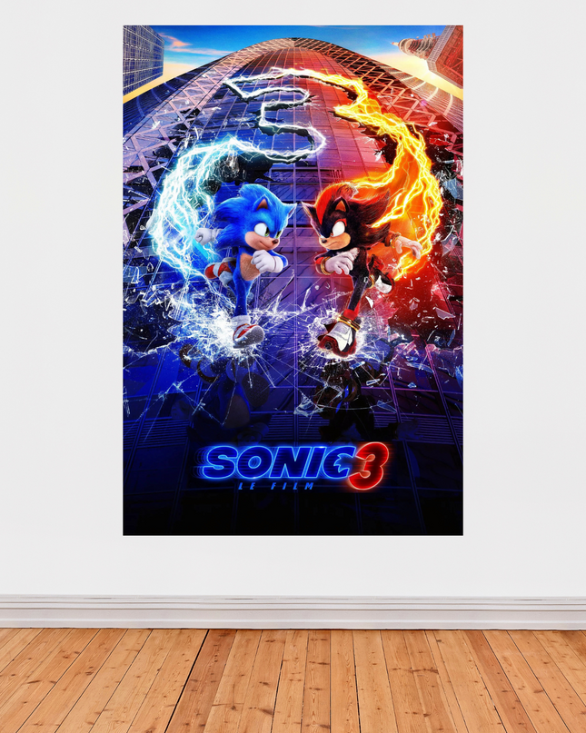 « Sonic vs Shadow » – Affiche duel électrique des hérissons légendaires