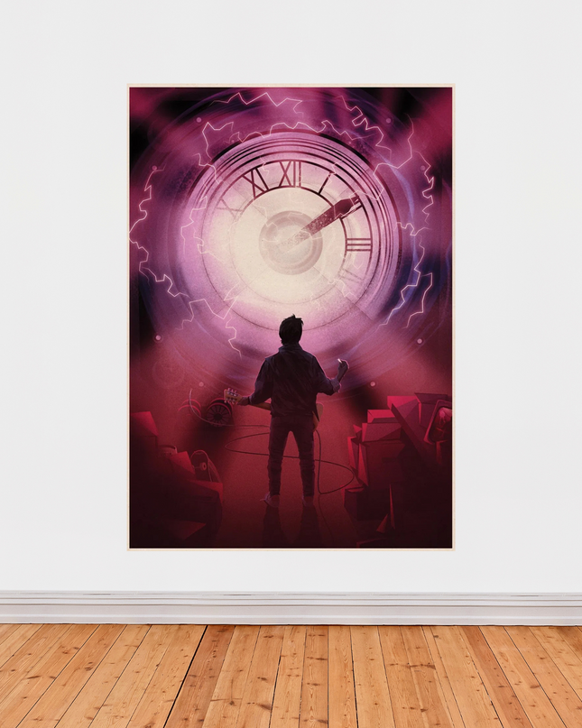 « Retour vers le futur » – Affiche artistique de l’horloge du temps