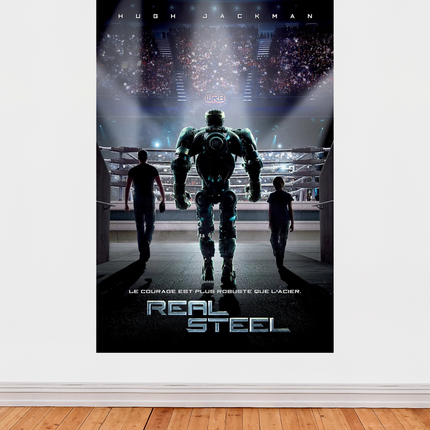 « Real Steel » – Affiche futuriste de combat robotique (2011)
