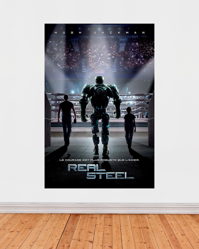 « Real Steel » – Affiche futuriste de combat robotique (2011)
