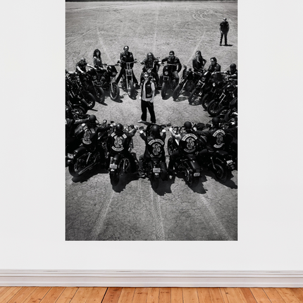 « Sons of Anarchy » – Affiche biker culte en noir & blanc