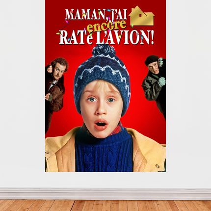 Affiche « Maman, j’ai encore raté l’avion ! » – Comédie culte de Noël (1992)