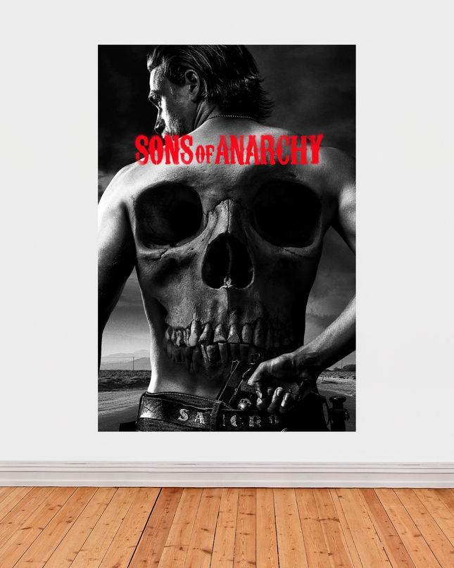 « Sons of Anarchy » – Affiche culte noir & blanc au style biker
