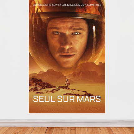 « Seul sur Mars » – Affiche cinéma SF intense & visuelle