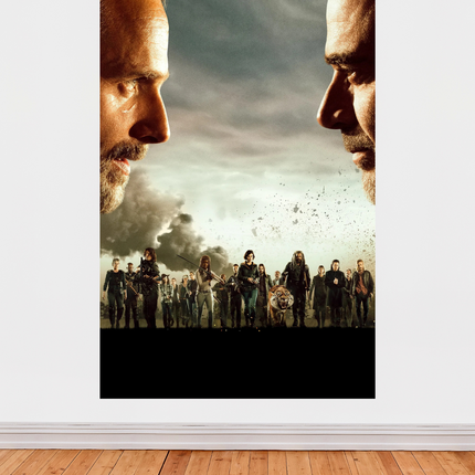 « The Walking Dead » – Affiche épique face-à-face Rick vs Negan