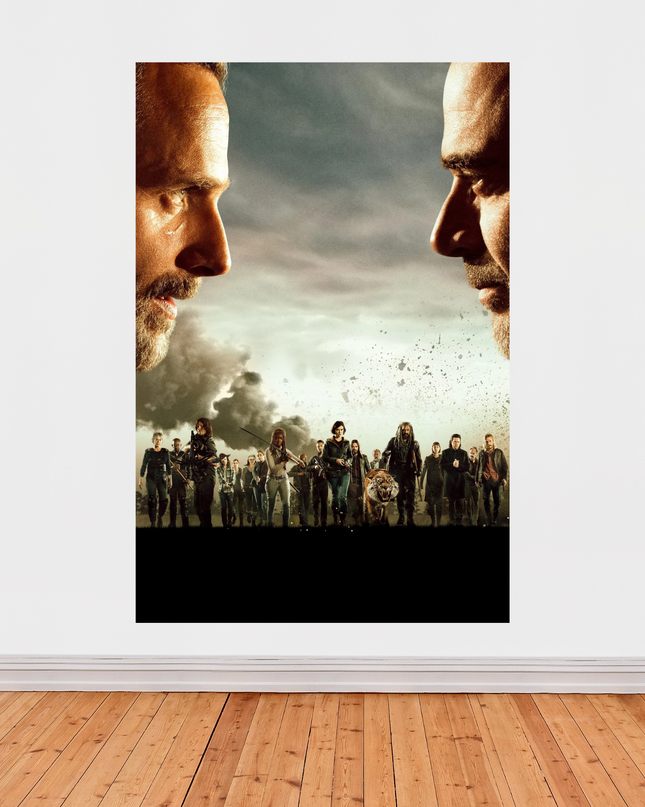 « The Walking Dead » – Affiche épique face-à-face Rick vs Negan