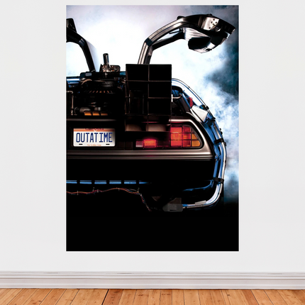 « Retour vers le Futur » – Affiche culte de la DeLorean (OUTATIME)