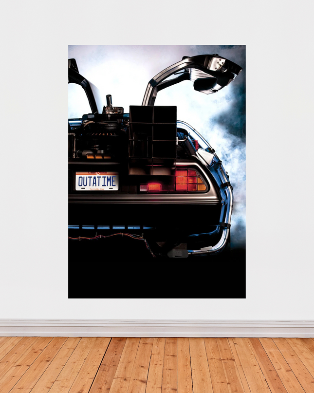 « Retour vers le Futur » – Affiche culte de la DeLorean (OUTATIME)