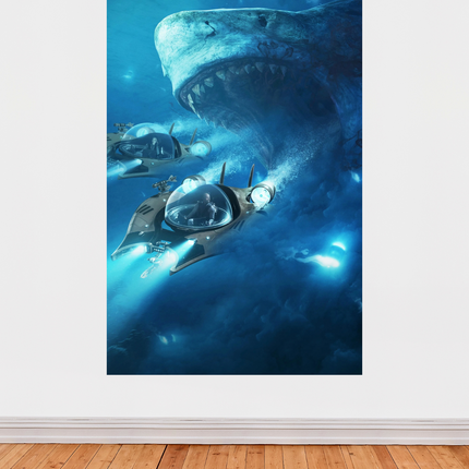 « En eaux très troubles » – Affiche du mégalodon terrifiant sous l’océan
