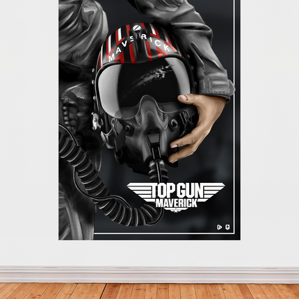 « Top Gun: Maverick » – Affiche pilote de chasse et casque iconique