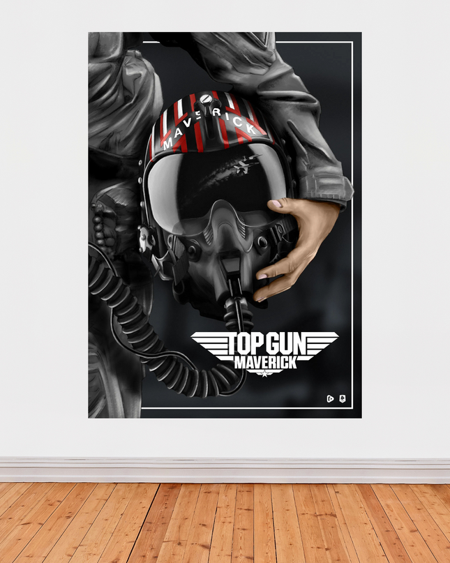 « Top Gun: Maverick » – Affiche pilote de chasse et casque iconique