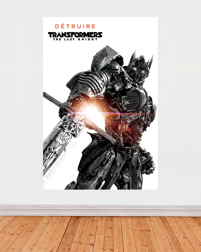 « Transformers: The Last Knight » – Affiche guerrier cybertronien avec épée