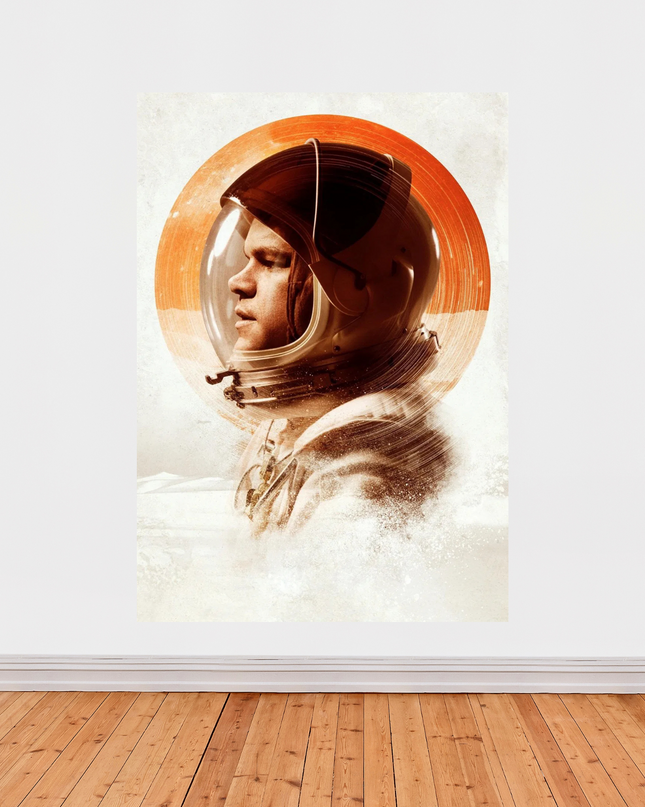 « Seul sur Mars » – Affiche astronautique épurée & atmosphère martienne