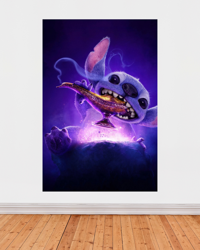 Affiche « Stitch et la lampe magique » – Quand l’extraterrestre devient génie