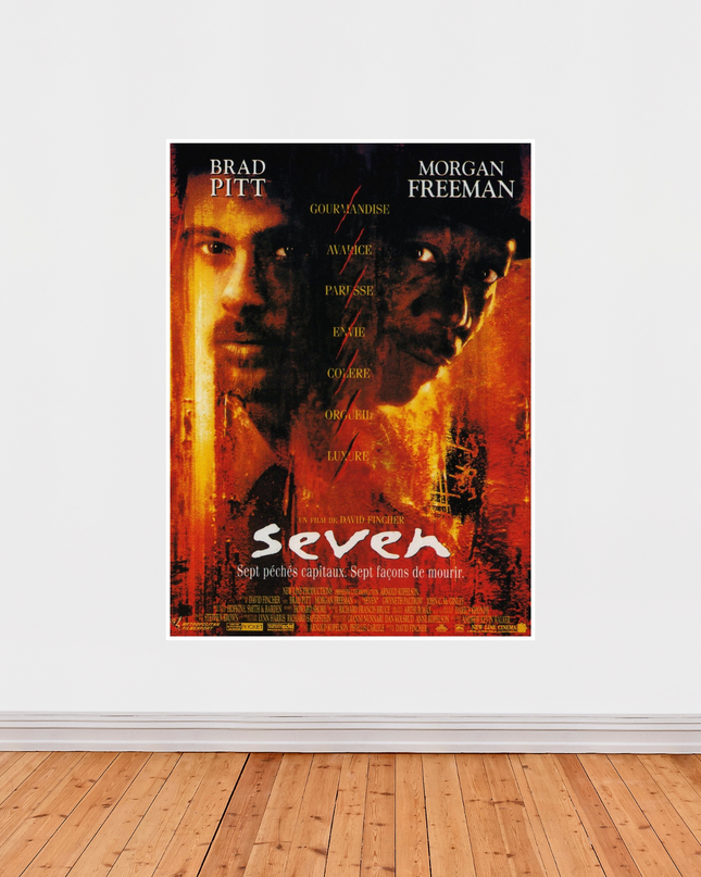 « Seven » – Affiche cinéma culte (1995) – Sept péchés capitaux