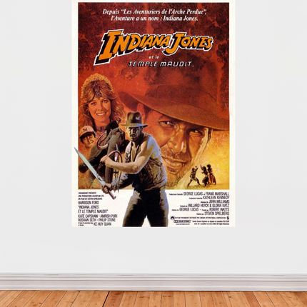 « Indiana Jones et le Temple Maudit » (1984) – Affiche cinéma officielle