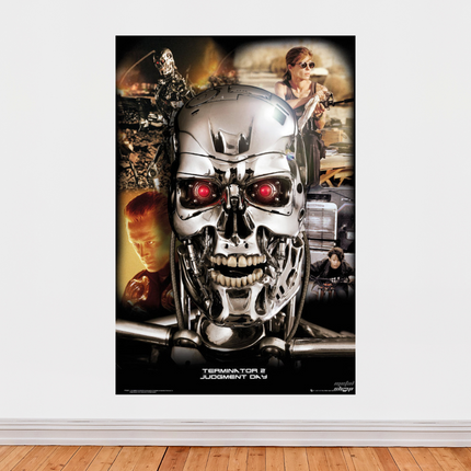 « Terminator 2 : Le Jugement Dernier » – Affiche cinéma culte (1991) – Science-fiction & action