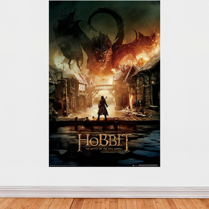 « Le Hobbit : La Bataille des Cinq Armées » – Affiche cinéma épique (2014) – Fantasy & aventure