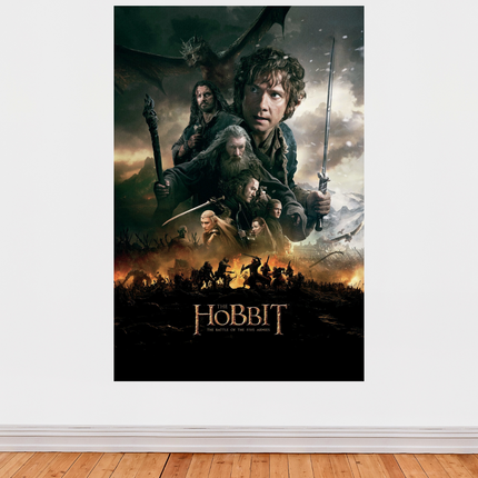 « Le Hobbit : La Bataille des Cinq Armées » – Affiche cinéma héroïque (2014) – Fantasy & aventure
