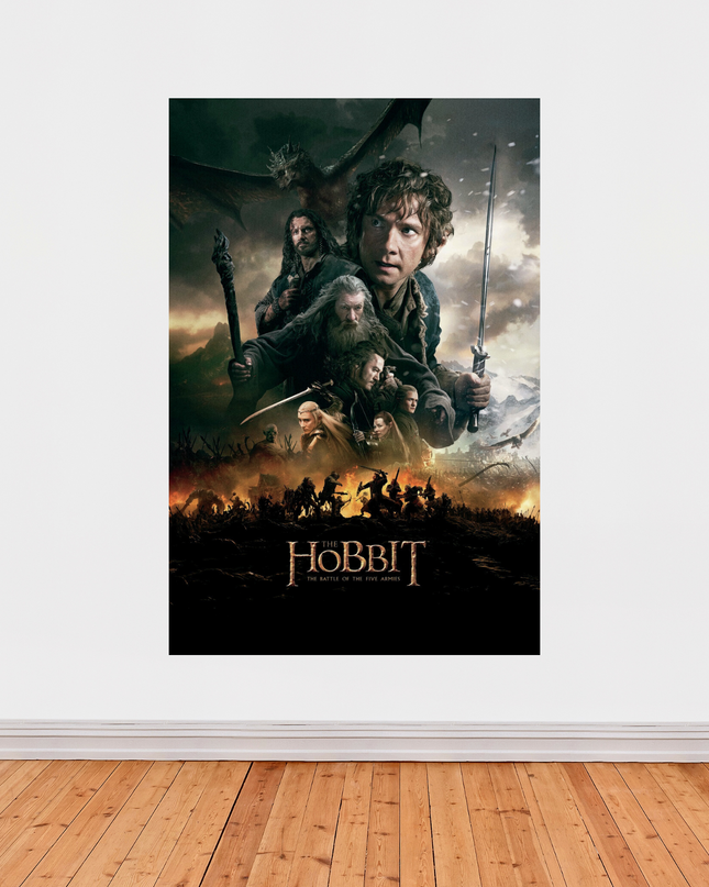 « Le Hobbit : La Bataille des Cinq Armées » – Affiche cinéma héroïque (2014) – Fantasy & aventure