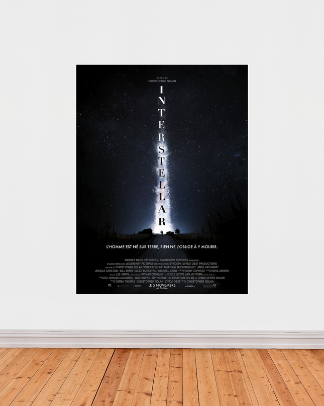 « Interstellar » – Affiche cinéma culte (2014) – Science-fiction & exploration spatiale