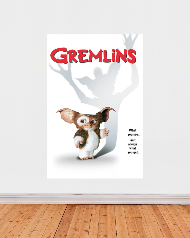 « Gremlins » – Affiche cinéma culte – Gizmo et son ombre