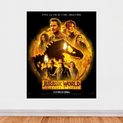 Affiche « Jurassic World : Le Monde d’Après » – Film d’aventure épique (2022)