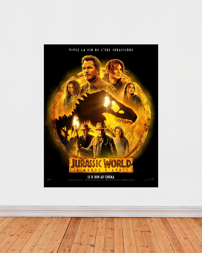 Affiche « Jurassic World : Le Monde d’Après » – Film d’aventure épique (2022)