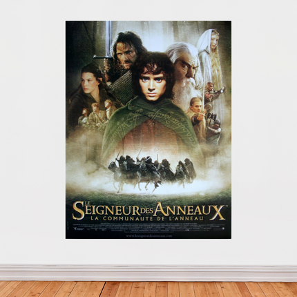 « Le Seigneur des Anneaux : La Communauté de l’Anneau » – Affiche cinéma épique (2001)