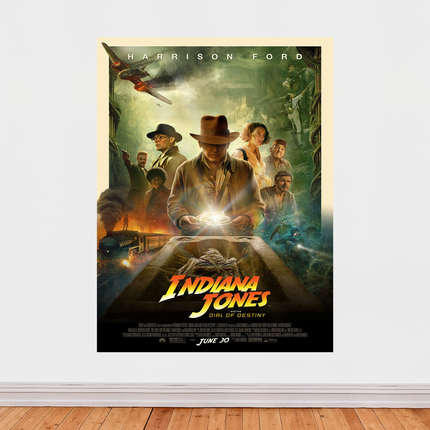 « Indiana Jones et le Cadran de la Destinée » – Affiche aventure (2023)