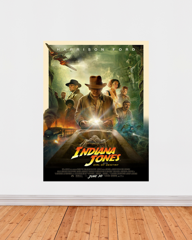 « Indiana Jones et le Cadran de la Destinée » – Affiche aventure (2023)
