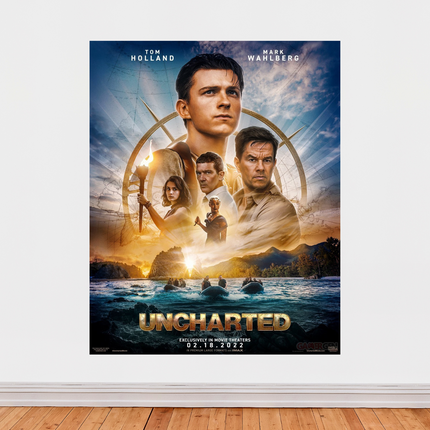 « Uncharted » – Affiche d’aventure avec Tom Holland et Mark Wahlberg (2022)